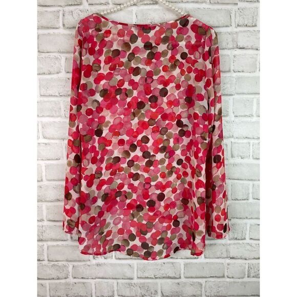 Zac & Rachel Floral Spring Sheer Pullover Blouse Women’s Small - Picture 2 of 6